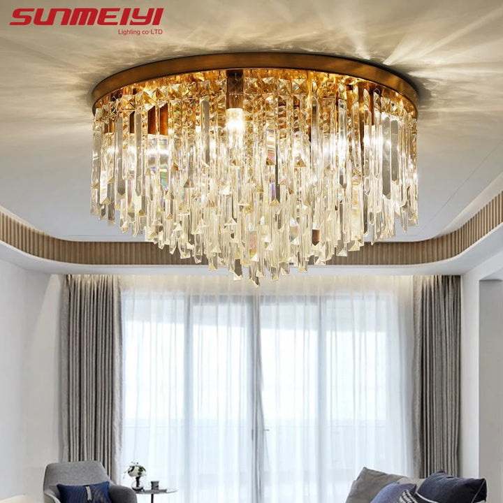 Modern Crystal Ceiling Lights Led Corridor Lighting Ceiling Lamp For Living room Kitchen Gold Bed Room Light lampara led techo