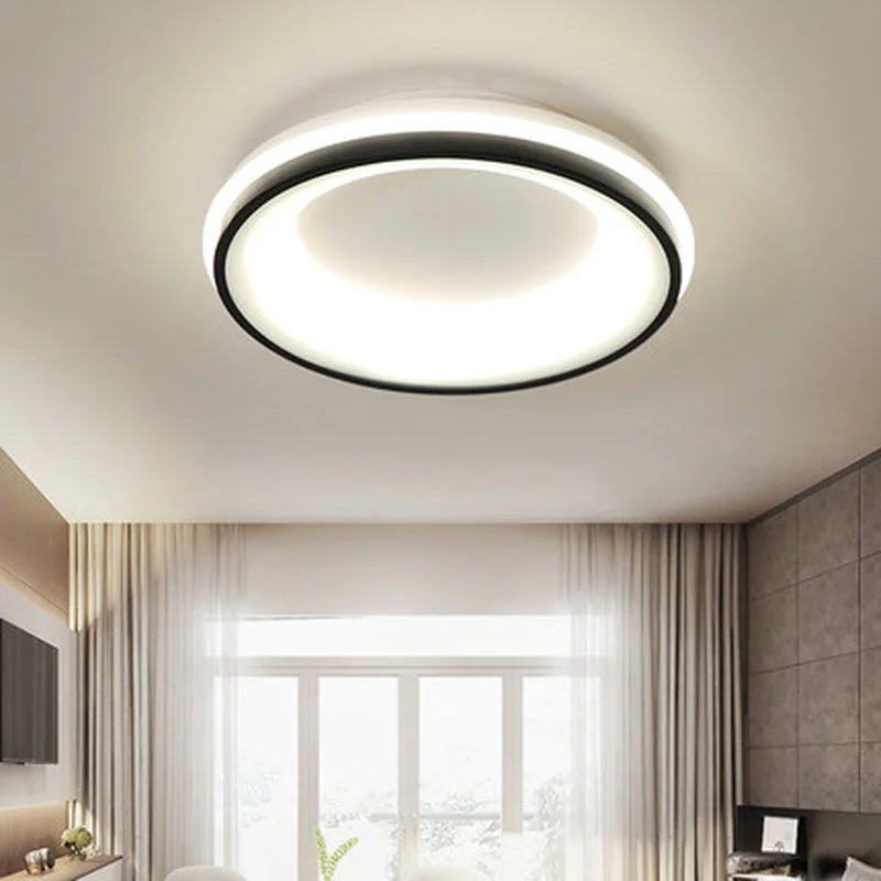 Black+White Finished Modern led Ceiling lights for bedroom study room living room Square/Round Ceiling lamp Fixtures