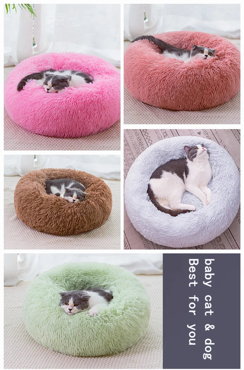 Calming Donut Cuddler Pet Bed for Small/Medium/Large Dogs and Cats