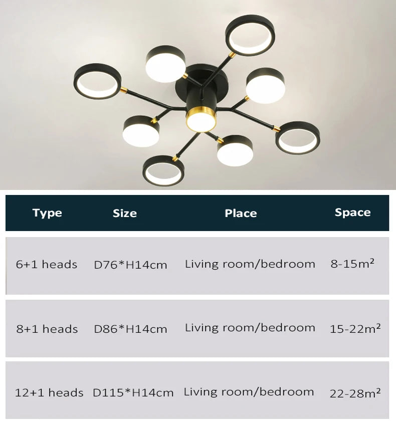 Modern minimalist LED lighting living room ceiling light bedroom ceiling lamps villa kitchen lighting home decoration factory