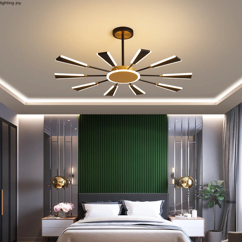 Modern Ceiling Pendant Lights Balck Gold Bar Kitchen Hanging Lamp Decor Dinning Room Led Hanglamp Fixtures Furniture