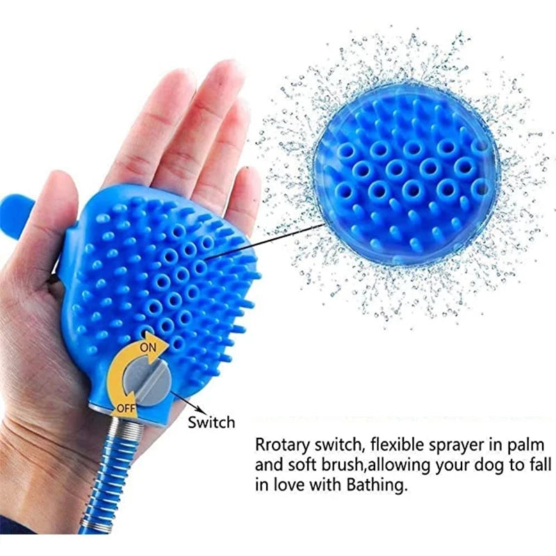 Cleaning Washing Bath Sprayers Dog Brush Pet Supplies Dog Shower Head 2-IN-1 Pet Bathing Tool Comfortable Massager Shower Tool