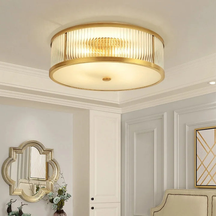 Gold Round Modern LED Ceiling Lights For Living Study Room E14 Indoor Lamps Parlor Foyer Lustres Lampadario Luminaire