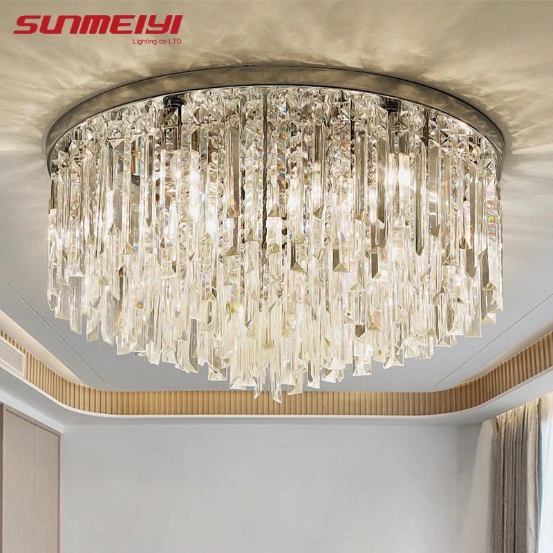 Modern Crystal Ceiling Lights Led Corridor Lighting Ceiling Lamp For Living room Kitchen Gold Bed Room Light lampara led techo