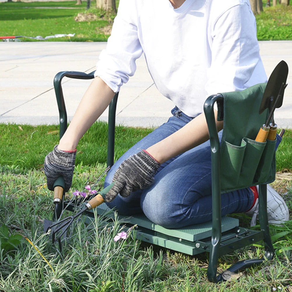 Thicken Seat Padded Garden Kneeling Stool - 150KG Load Portable & Folding