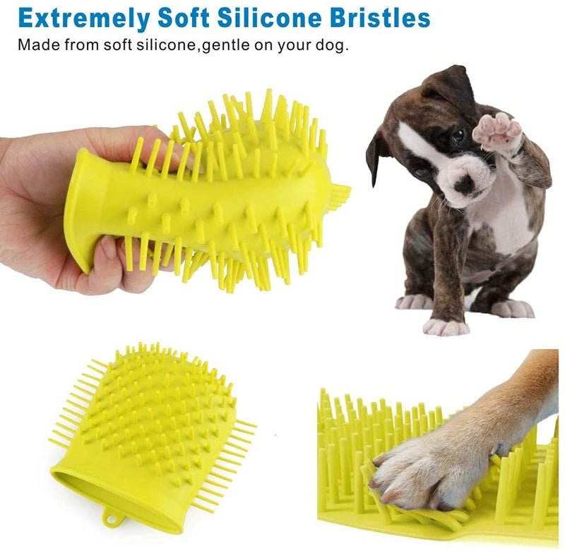 Benepaw Dog Paw Cleaner Shower Brush 2 In 1 Portable Soft Silicone Pet Foot Washer Effectively Cleaning Cup Puppy Cats Massage