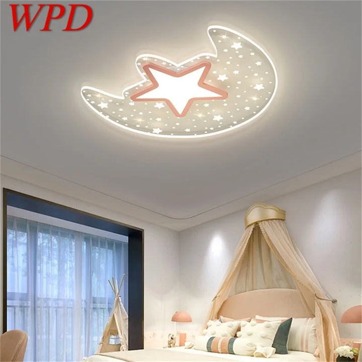 WPD Simple Ceiling Light Contemporary Moon Lamp Fixtures LED Home Decorative for Bed Room