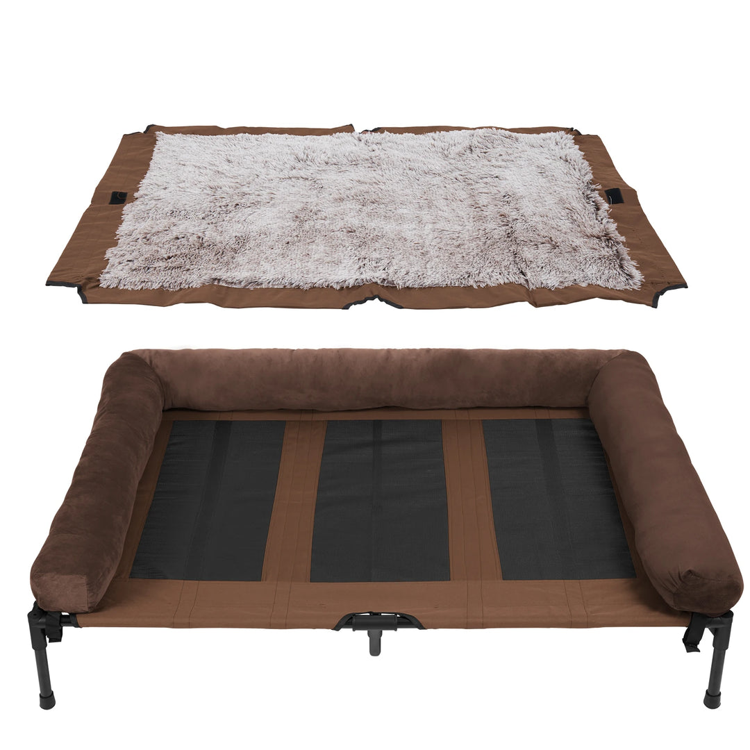 Extra Large Raised Cooling Dog Bed - Waterproof