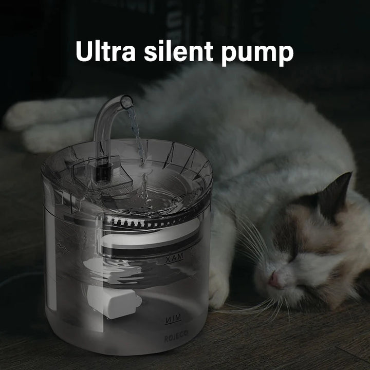 ROJECO Cat Water Fountain Automatic Pet Water Dispenser Pet Smart Drinker For Cats Auto Sensor Cat Drinking Fountain Accessories