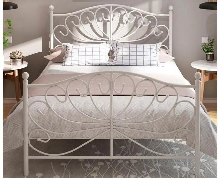 European style gold web celebrity thick iron bed 1.2m 1.5m 1.8m single double master bed