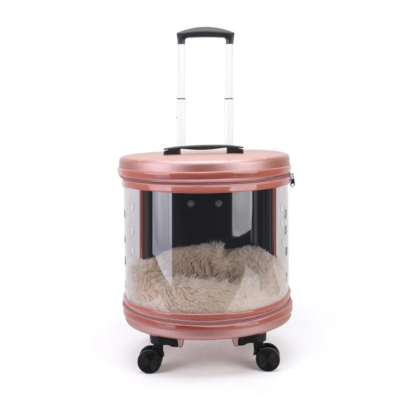 New Pet Trolley Case Transparent Pet Bag Large Capacity Breathable Backpack Luxury Dog Pet Carrier Cat Supplies