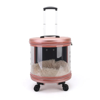 New Pet Trolley Case Transparent Pet Bag Large Capacity Breathable Backpack Luxury Dog Pet Carrier Cat Supplies