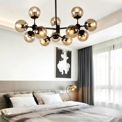 Vintage Led Pendant Lamp Dining Room Furniture Industrial Loft Iron Modern Droplight Glass Round Ball Classic Luminaria Lights