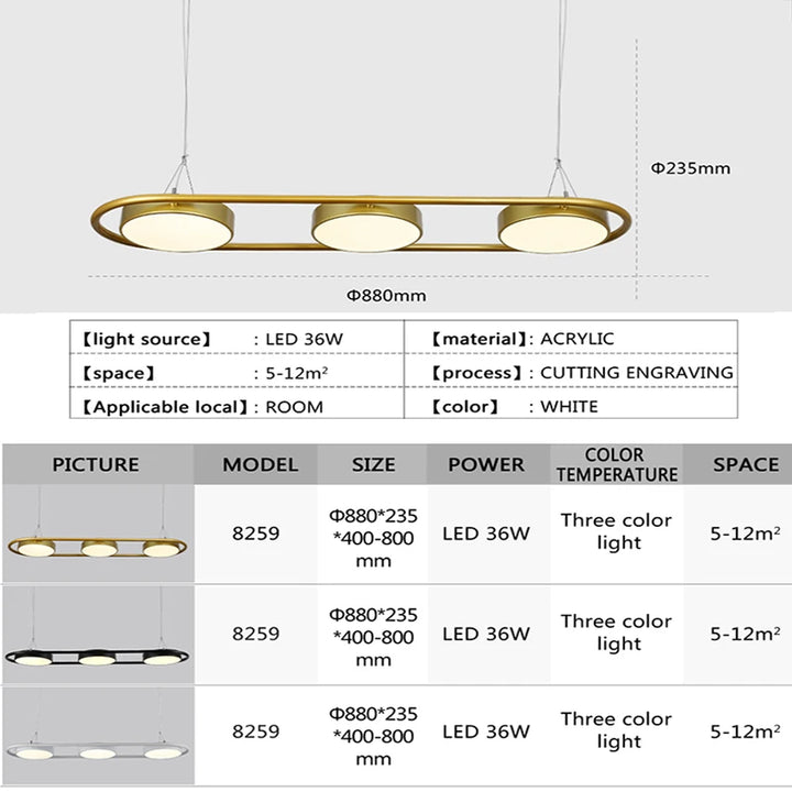 Modern living room LED chandelier  restaurant ceiling chandelier indoor ceiling lamp villa home decoration lamp lamps wholesale