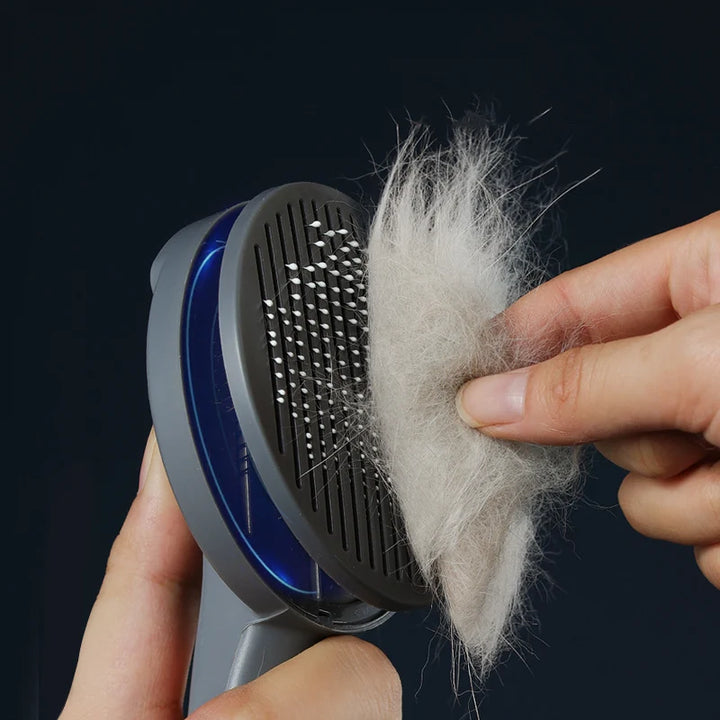 Kimpets Cat Comb Dog Hair Remover Brush Pet Grooming Slicker Needle Comb Removes Tangled Self Cleaning Pet Supplies Accessories