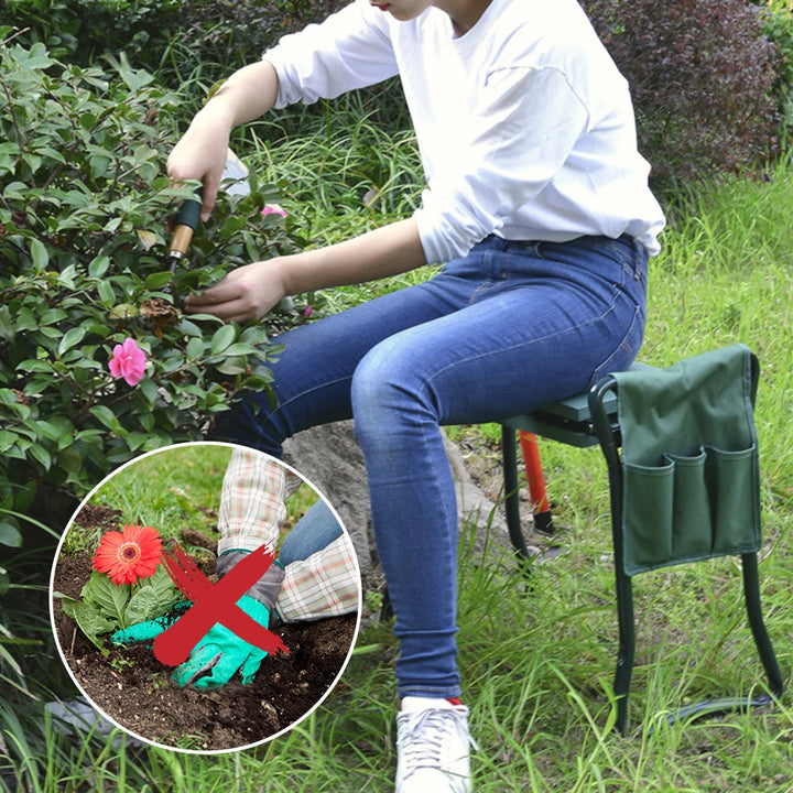 Thicken Seat Padded Garden Kneeling Stool - 150KG Load Portable & Folding