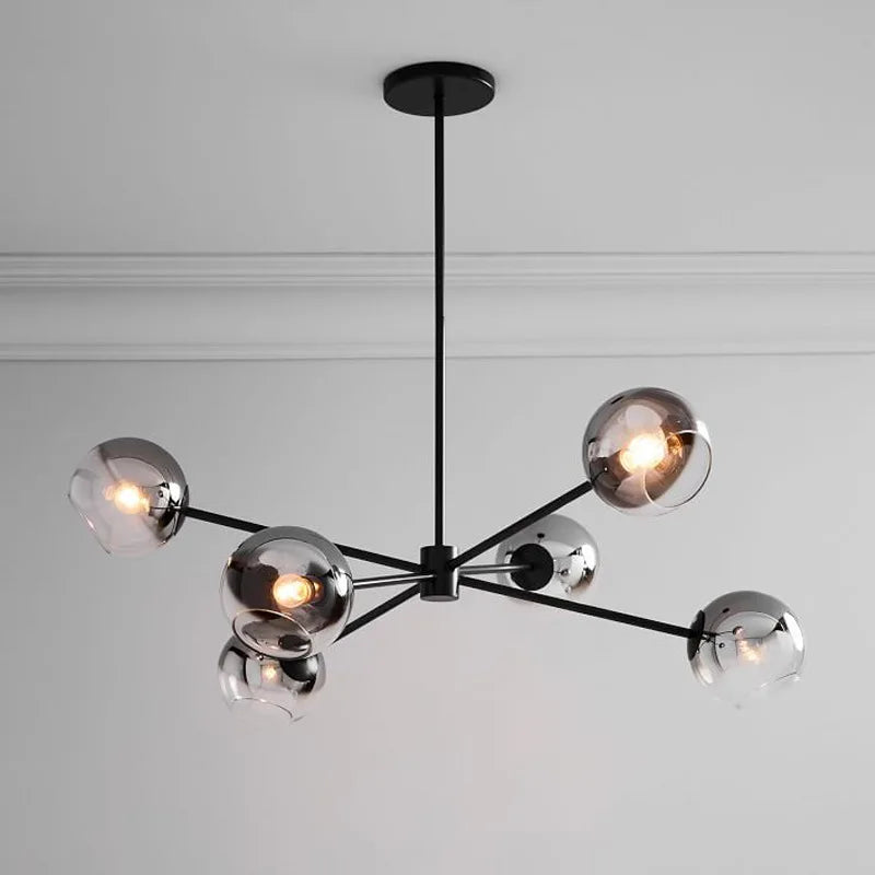 Modern LED Chandelier Branches Nordic Glass Balls Ceiling Lamp Living Room Dining Room Bedroom Lighting Fixtures