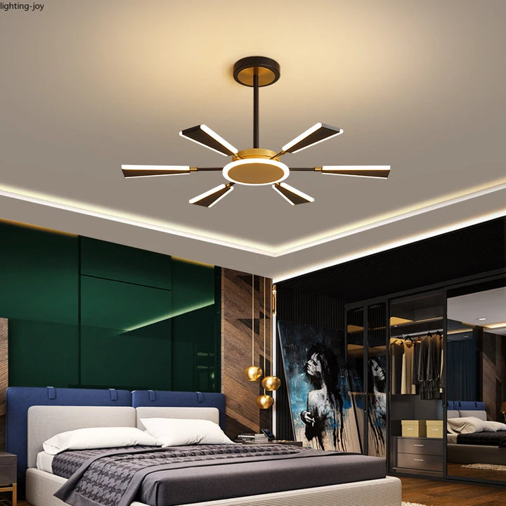 Modern Ceiling Pendant Lights Balck Gold Bar Kitchen Hanging Lamp Decor Dinning Room Led Hanglamp Fixtures Furniture