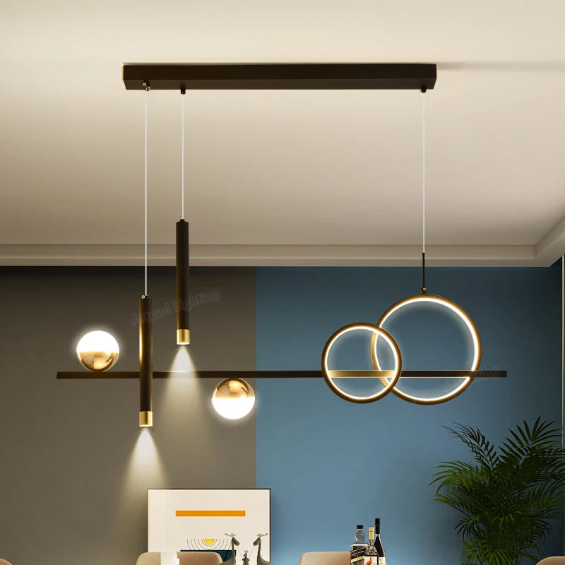 Minimalist Pendant Lights Modern Table Bar Long Strip Spotlight Luxury Light Kitchen Dining Room Ceiling Pendant Lighting