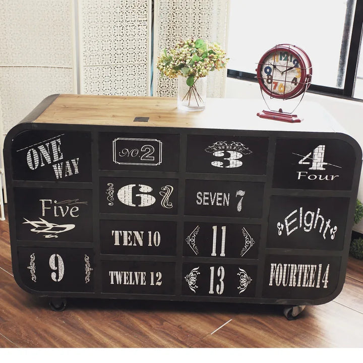 American Country Retro Porch Counter Drawers European Made Old Cabinets  Clothing Coffee Shop Reception Desks Decorative Cabinet