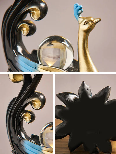 Creative new Chinese home decoration ornaments, light luxury living room TV cabinet, wine cabinet, new home opening gift