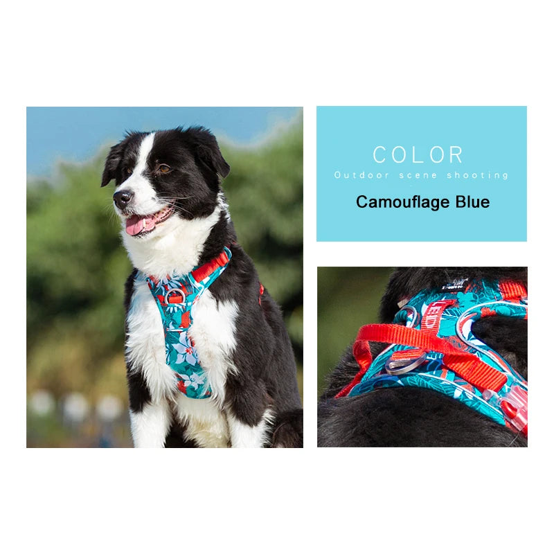 Truelove Pet Dog Harness Camouflage Reflective Nylon Dog Harness Special Edition Easy to Adjust  TLH5653