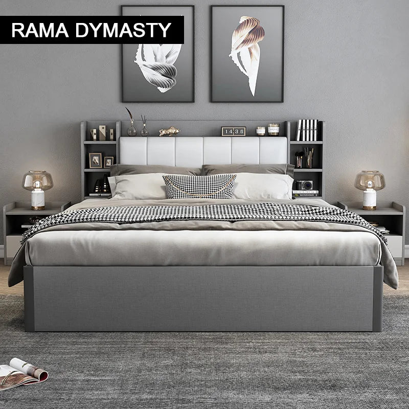 Modern bedroom furniture storage bed 1.5/1.8M plate bed