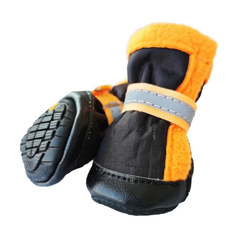 Reflective Dogs Booties Waterproof Dog Cat Shoes Winter Warm Dog Puppy Socks Anti-Slip Rain Snow Pet Boots Paw Protecters