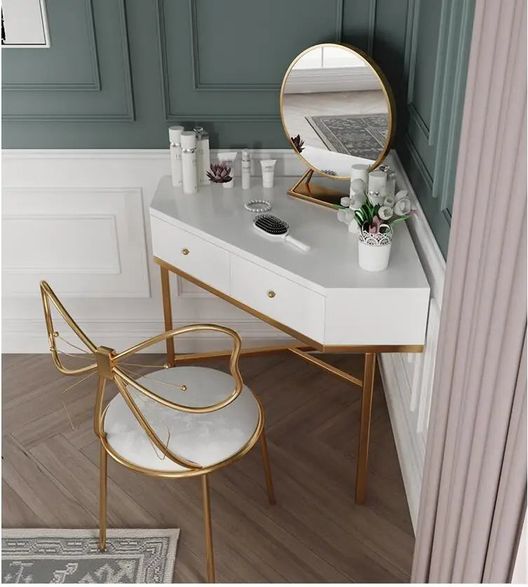 Nordic dressing table bedroom small apartment modern simple luxury corner makeup table net red makeup table