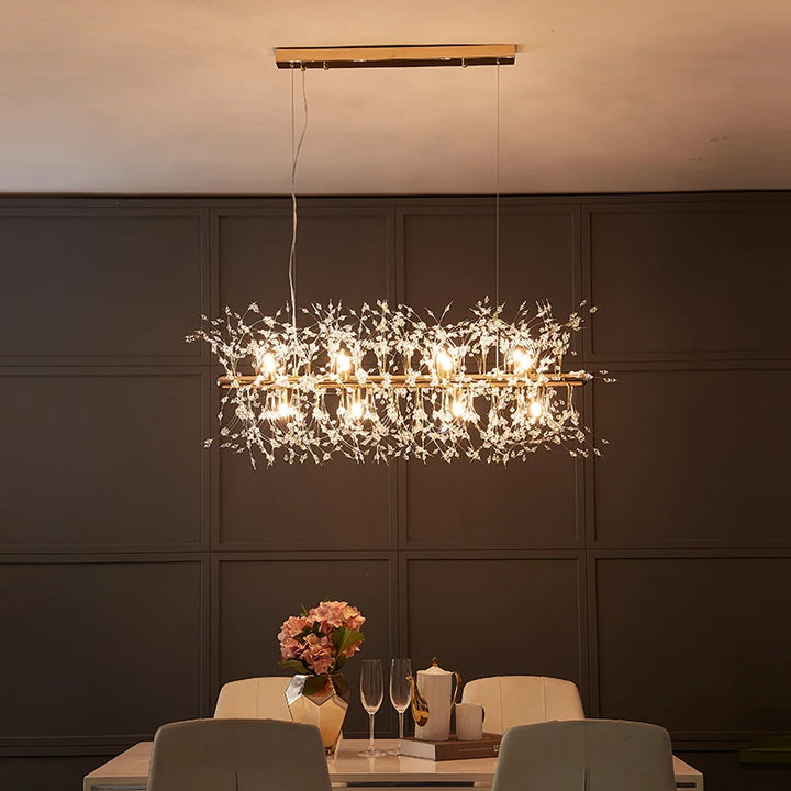 Modern Crystal Ceiling Chandelier Led Scandinavian Style Living Room Center Table Restaurant Kitchen Accesories Indoor Lighting