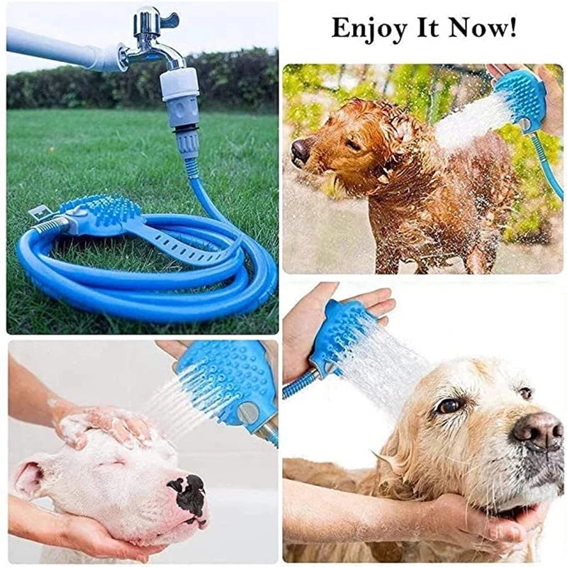 Cleaning Washing Bath Sprayers Dog Brush Pet Supplies Dog Shower Head 2-IN-1 Pet Bathing Tool Comfortable Massager Shower Tool