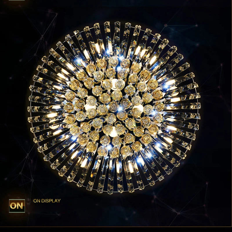 Luxury Crystal LED ceiling light Decorative Surface Mountedlighting fixture for Bedroom living room luminaria teto cristal