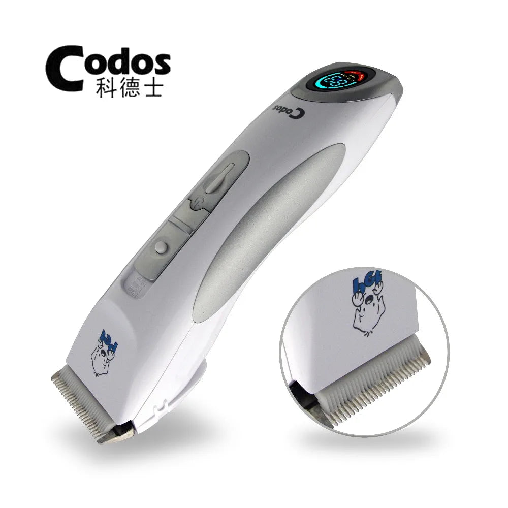 Professional Codos CP9600 Pet Electric Shaver LCD Display Dog Trimmer Grooming Haircut Machine White Rechargeable Dog Clipper