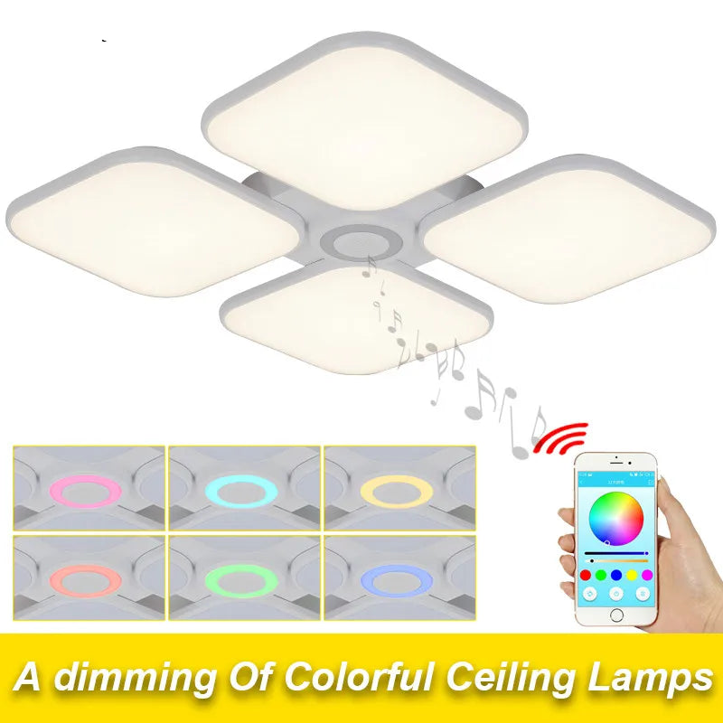 Celing Lights Cold White +Warm White luminaria  Music Light Intelligent APP Control Lampshade/Modern Ceiling Light