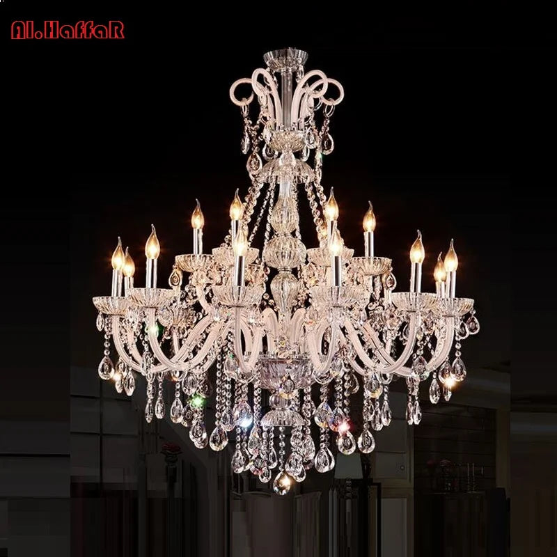 Long Chandelier Modern Crystal For Living Room Bedroom indoor lamp K9 Lamp lustre de teto ceiling chandeliers LED lights