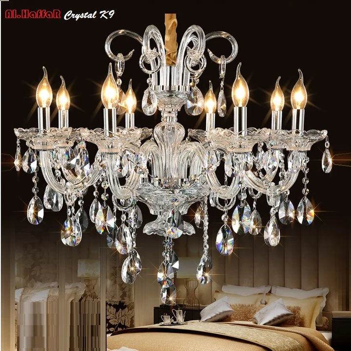 Crystal Chandelier Lights Lamp For Living Room Cristal Lustre Chandeliers Lighting Pendant Hanging Ceiling Fixtures Modern LED