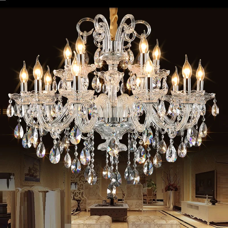 Crystal Chandelier Lights Lamp For Living Room Cristal Lustre Chandeliers Lighting Pendant Hanging Ceiling Fixtures Modern LED