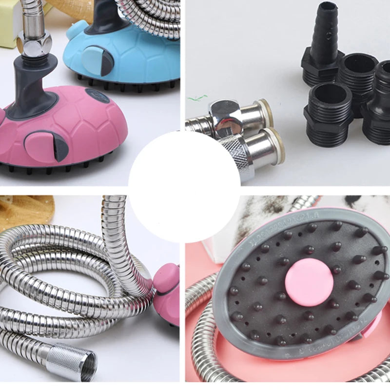 Multifunctional Pet Shower Nozzle Massage Dog Artifact Bath Nozzle Bath Brush Shampoo Sprayer Animal Hair Cleaner Pet Supplies