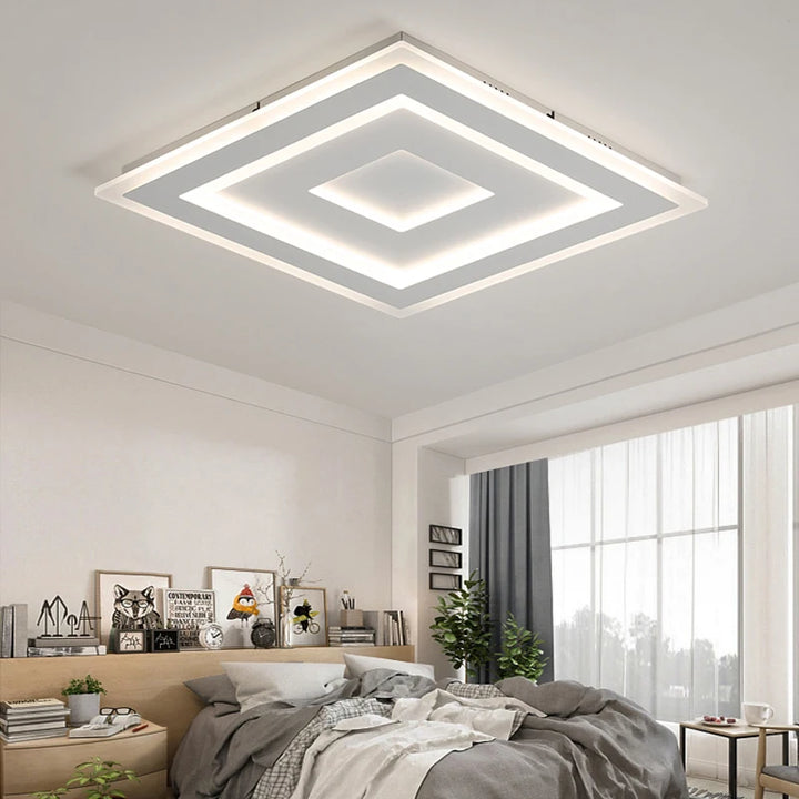 NEO Gleam Ultra-thin Surface Mounted Modern Led Ceiling Lights lamparas de techo Rectangle acrylic/Square Ceiling lamp fixtures