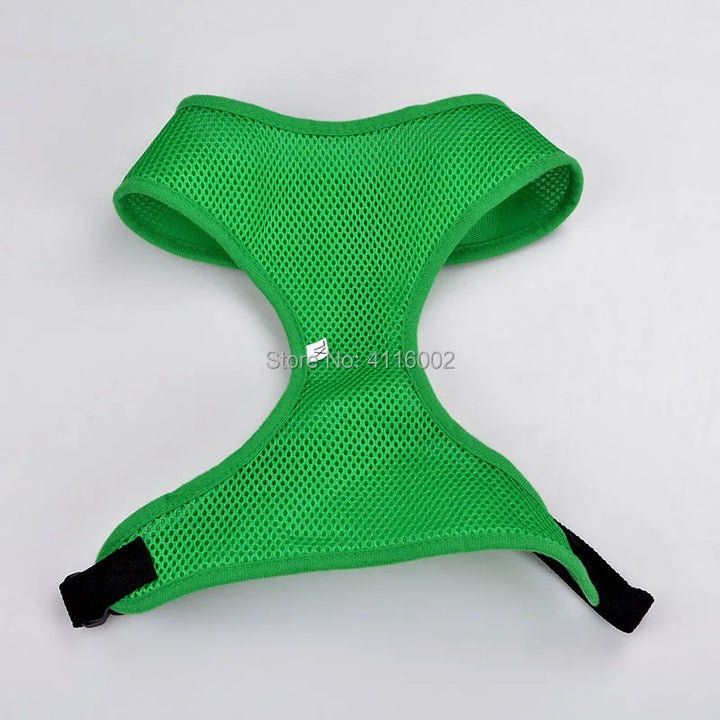 100pcs Adjustable Soft Breathable Dog Harness Nylon Mesh Vest Harness for Dogs Pets Collar Pets Chest Strap Leash