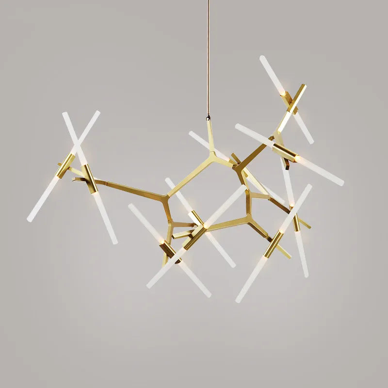 GZMJ Modern Aluminum LED Ceiling Chandelier 6/10/14 Heads Living Room Chandeliers Lighting G9 LED Chips Bedroom Study Chandelier