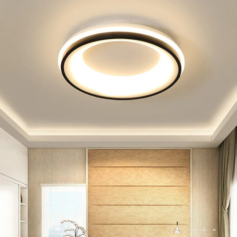 Black+White Finished Modern led Ceiling lights for bedroom study room living room Square/Round Ceiling lamp Fixtures