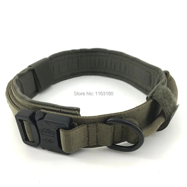 12pcs/lot Nylon Dog Collar Outdoor Tactical Training Collar Pet Military Collar Dog Police Pet Accessories