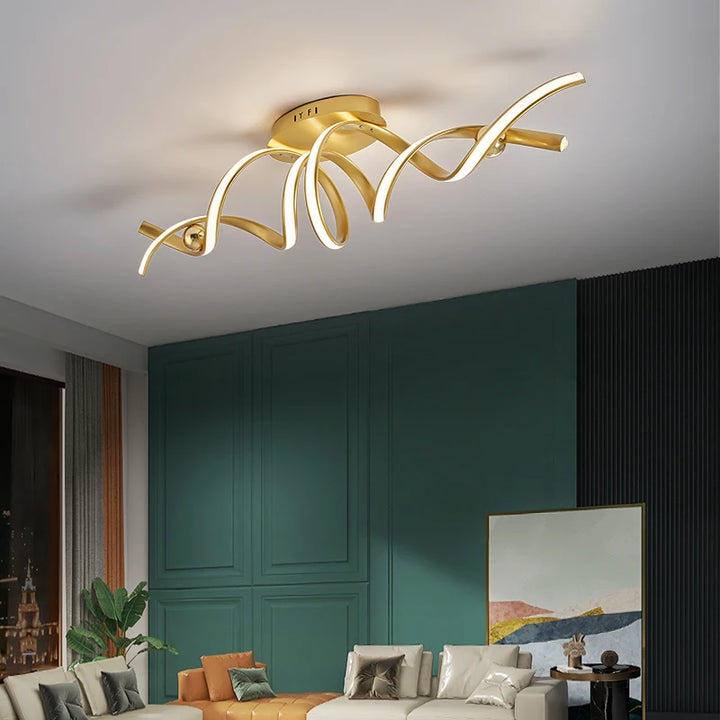 NEO Gleam Gold/Black Finished Modern led ceiling lights for living room bedroom study room Indoor Ceiling Lamp 100-260V