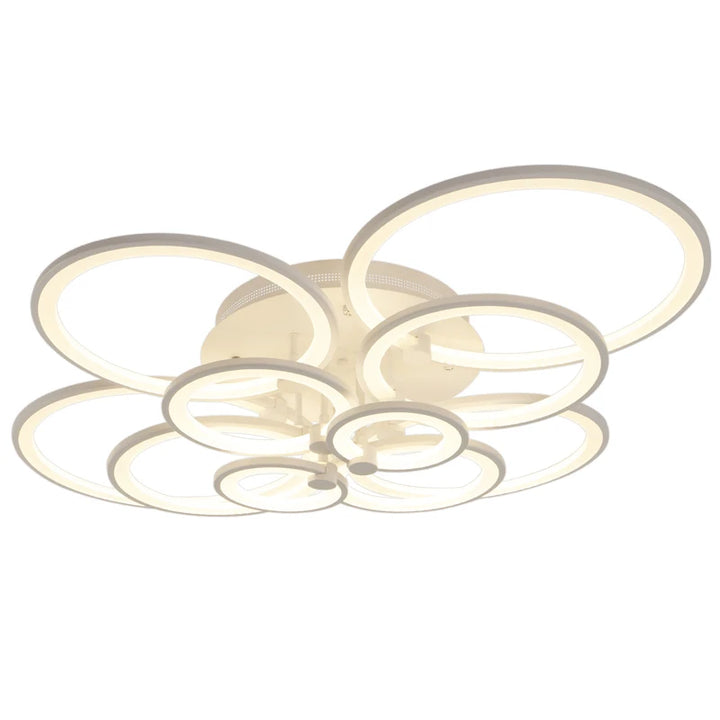 Post-Modern Led Ceiling Light 4/6/8/10 Loft Acrylic Circles Designs Dimmable for Kitchen Living Room Decoration