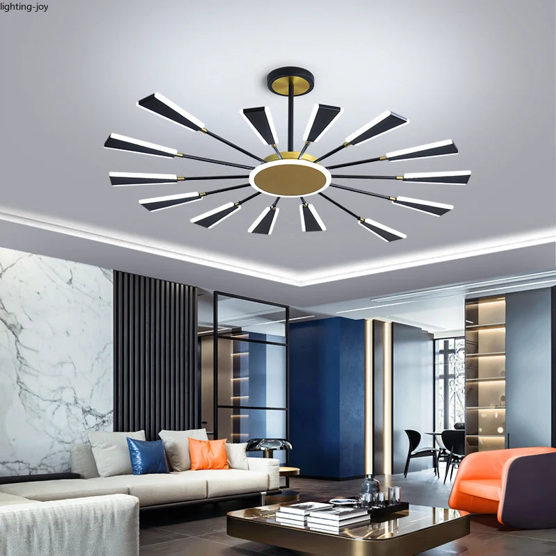 Modern Ceiling Pendant Lights Balck Gold Bar Kitchen Hanging Lamp Decor Dinning Room Led Hanglamp Fixtures Furniture