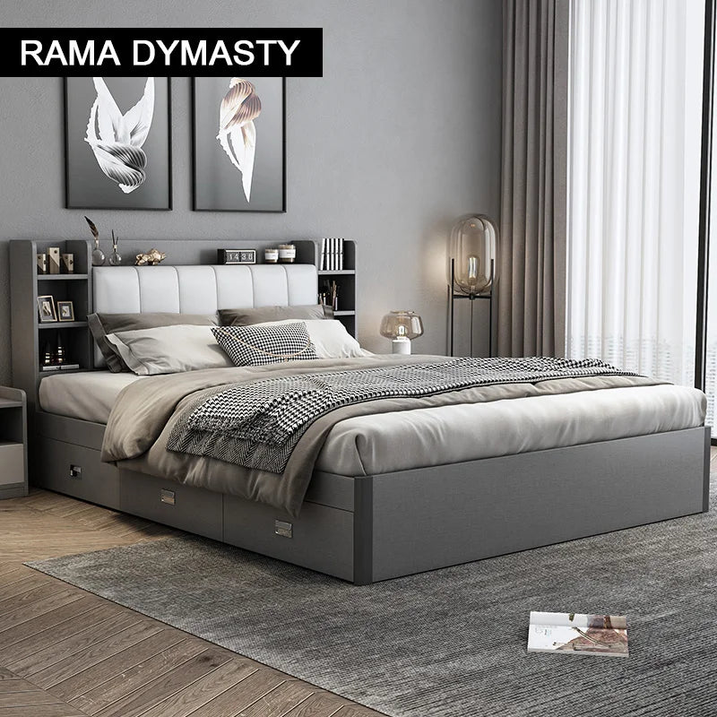 Modern bedroom furniture storage bed 1.5/1.8M plate bed