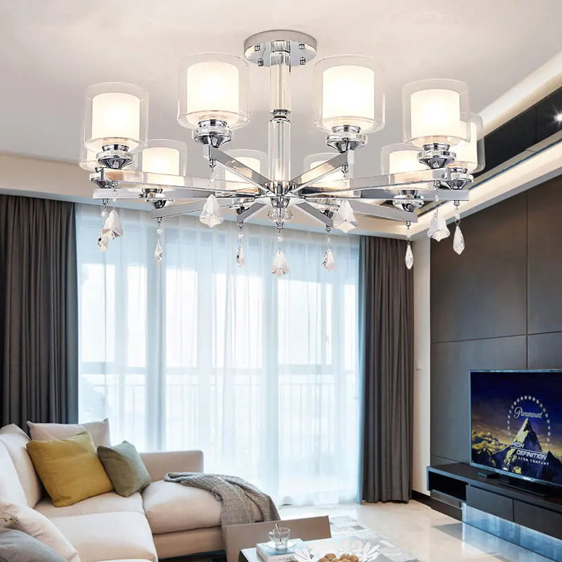 LED Ceiling Chandelier Lighting Modern Chrome Lamp Luxury for Living room bedroom   Chandelier Lamp Free Shipping WF