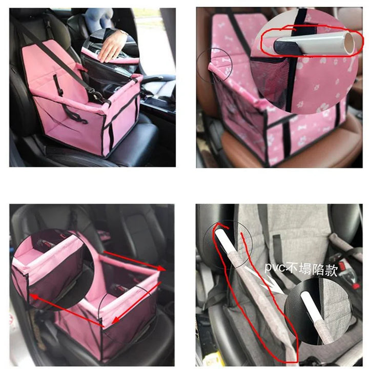 Pet Carriers dog Seat with PVC tube Cover Pad Carry Cat Puppy Bag House Car Travel Folding Hammock Waterproof Dog Bag Basket