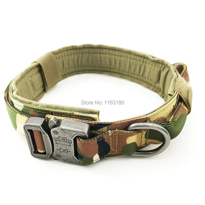 12pcs/lot Nylon Dog Collar Outdoor Tactical Training Collar Pet Military Collar Dog Police Pet Accessories